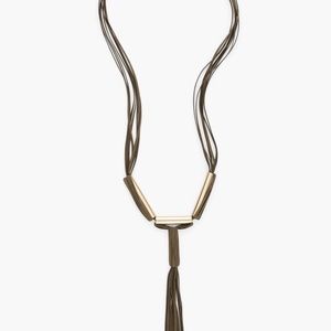 Chico Green Suede Tassel Olivia Long Neckless